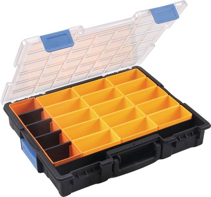 ALLIT 454240 Sortimentskasten Euro Plus Pro B440xT355xH76mm 21 Fächer 4 Trennste