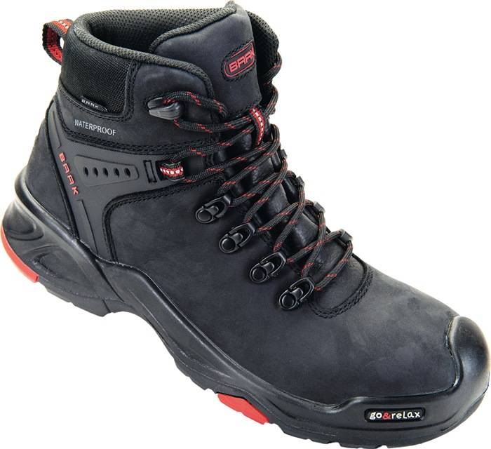 BAAK 6645-42 Sicherheitsstiefel Bailey Gr.42 schwarz/rot S3 SRC HRO WR EN ISO