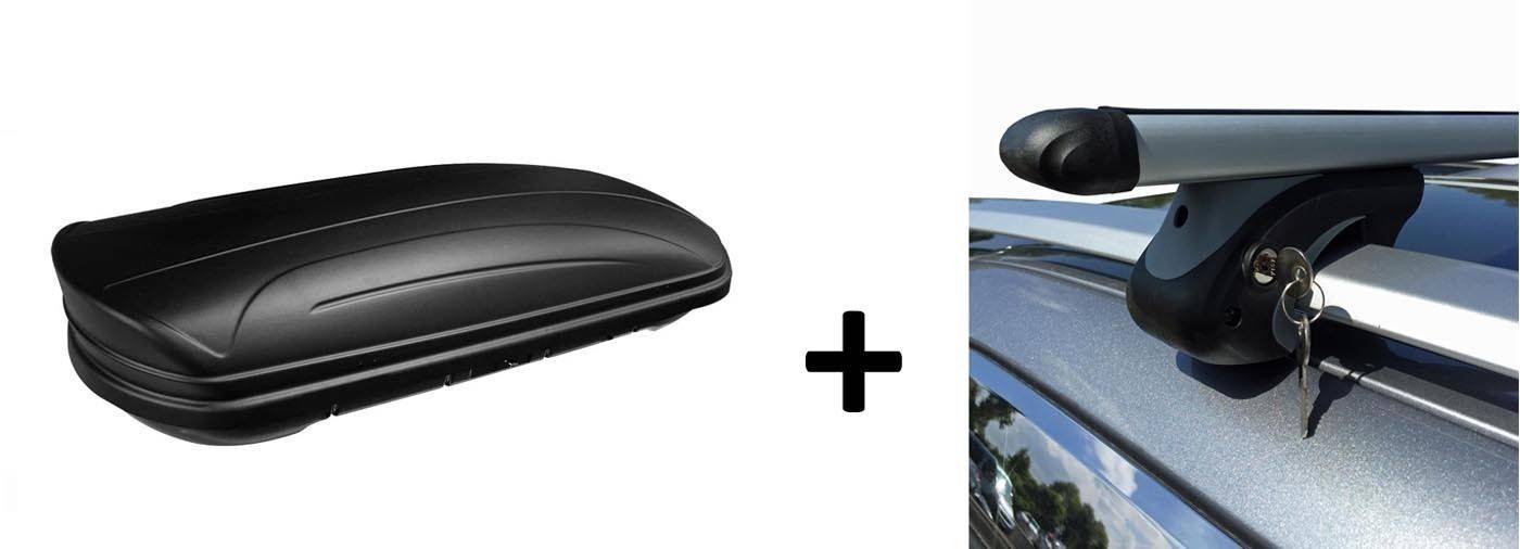 Dachbox MAA320M Relingträger Alu kompatibel mit für VW Passat Variant B7 10-14 abschließbar