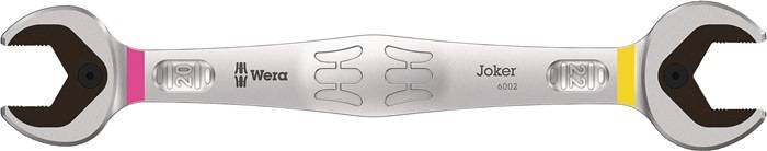WERA 5020260001 Doppelmaulschlüssel 6002 Joker 20 x 22 mm Länge 261 mm verchromt