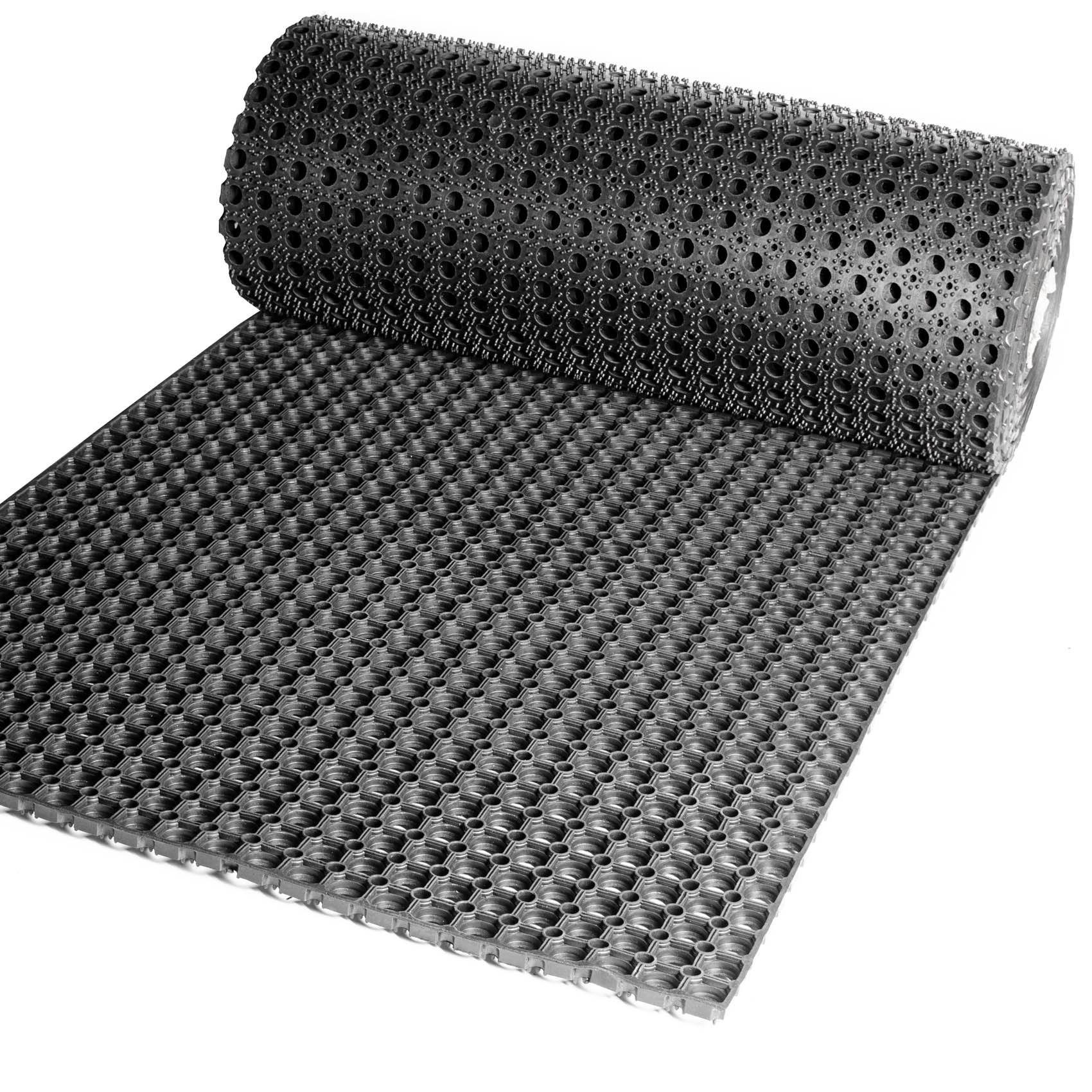 Ringgummimatte Meterware Ringmatte Schwarz Stärke 22mm 100x160cm