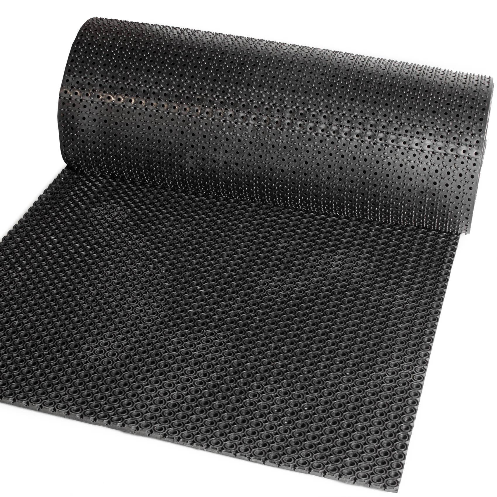 Ringgummimatte Meterware Ringmatte Schwarz Stärke 13mm 100x200cm