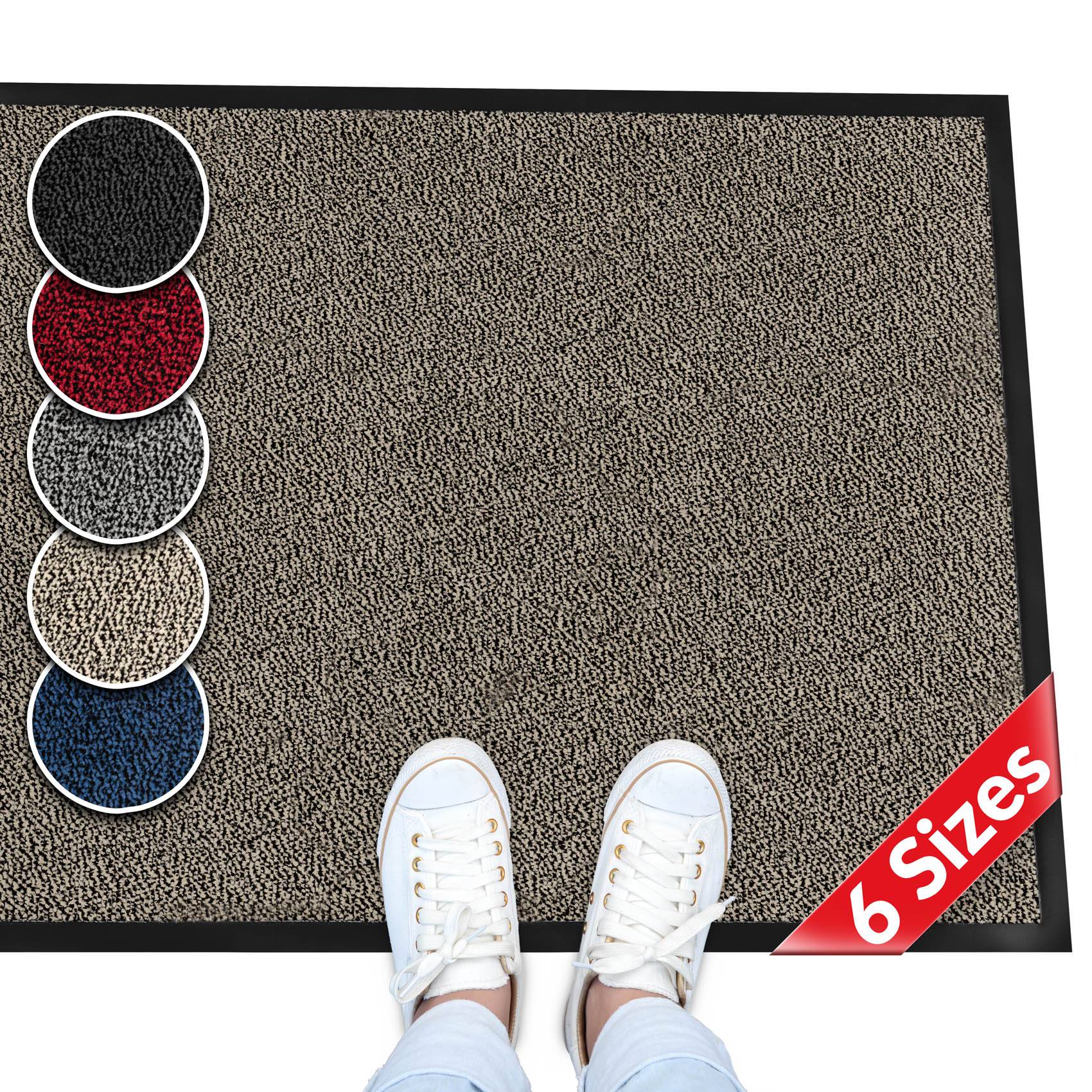 Fußabtreter Türteppich Schmutzfangmatte Home Business Beige 90x120cm