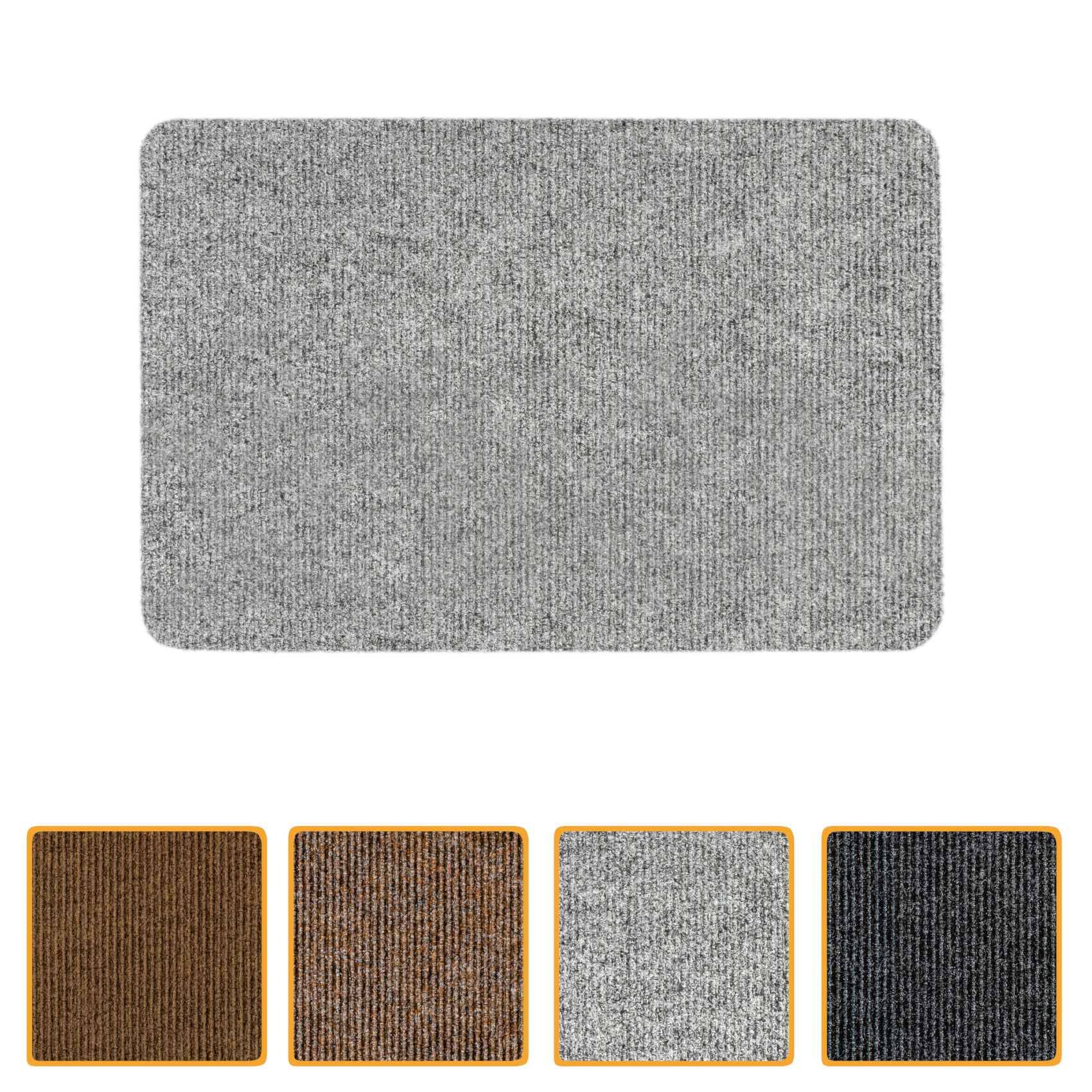 ANRO Schmutzfangmatte Sauberlaufmatte Schmutzfangläufer Teppich Läufer Flur STRIBET 40x60cm Grau --- !!! --- ABGESCHRIEBEN --- !!! ---