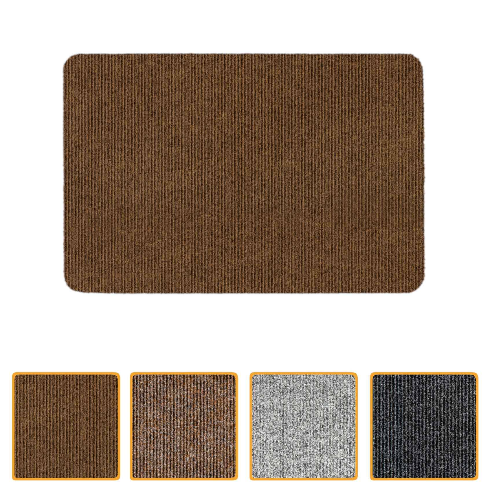 ANRO Schmutzfangmatte Sauberlaufmatte Schmutzfangläufer Teppich Läufer Flur STRIBET 40x60cm Hellbraun --- !!! --- ABGESCHRIEBEN --- !!! ---