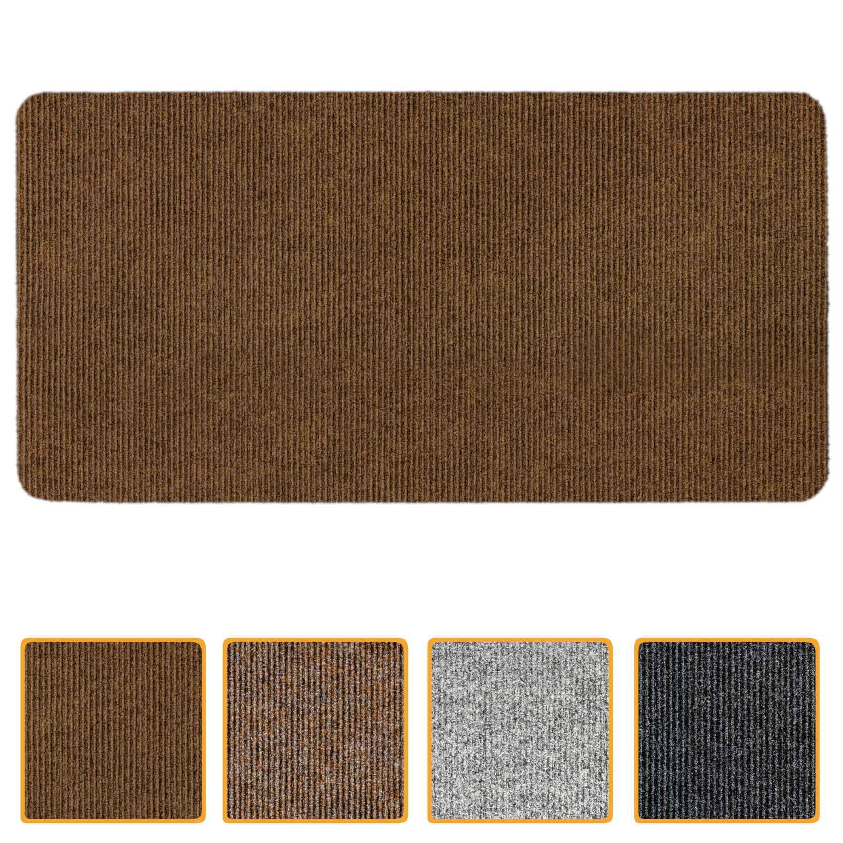 ANRO Schmutzfangmatte Sauberlaufmatte Schmutzfangläufer Teppich Läufer Flur STRIBET 40x80cm Hellbraun --- !!! --- ABGESCHRIEBEN --- !!! ---