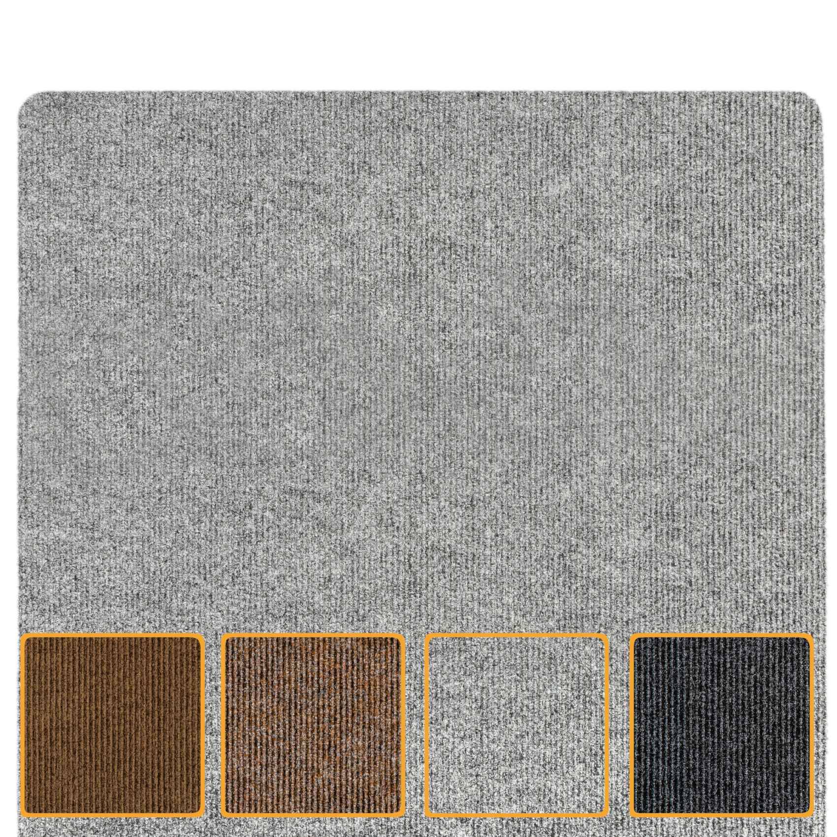 ANRO Schmutzfangmatte Sauberlaufmatte Schmutzfangläufer Teppich Läufer Flur STRIBET 80x120cm Grau