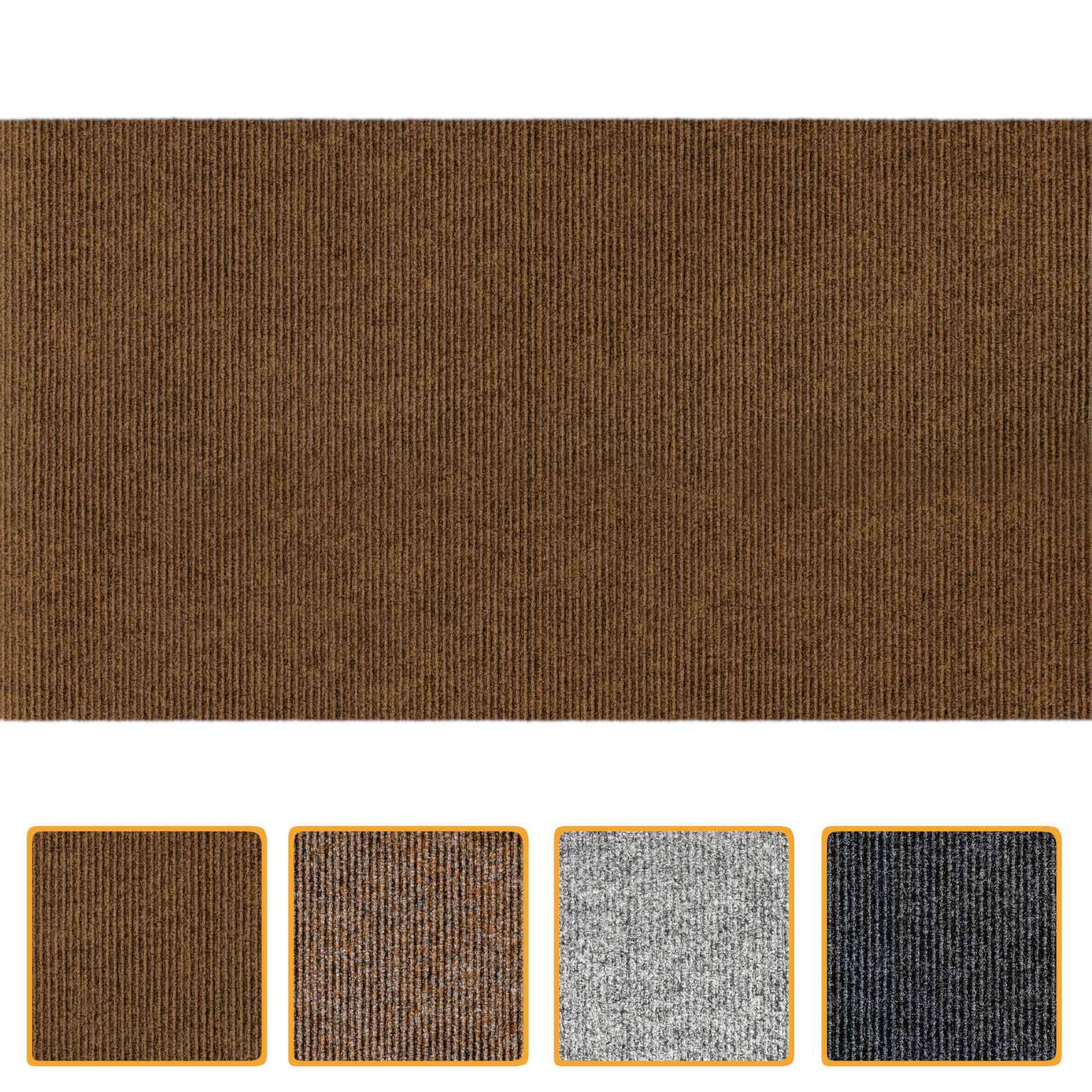 ANRO Schmutzfangmatte Sauberlaufmatte Schmutzfangläufer Teppich Läufer Flur STRIBET 50x100cm Hellbraun --- !!! --- ABGESCHRIEBEN --- !!! ---