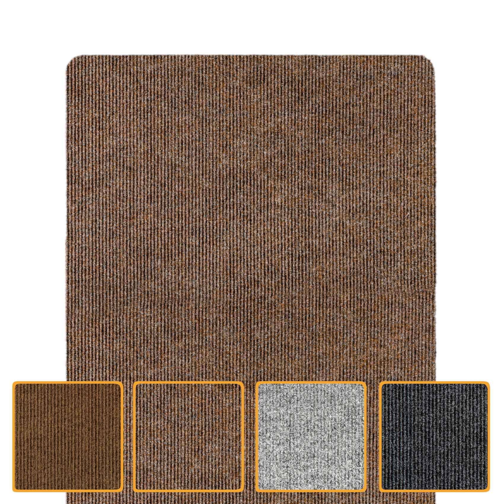 ANRO Schmutzfangmatte Sauberlaufmatte Schmutzfangläufer Teppich Läufer Flur STRIBET 40x120cm Dunkelbraun --- !!! --- ABGESCHRIEBEN --- !!! ---