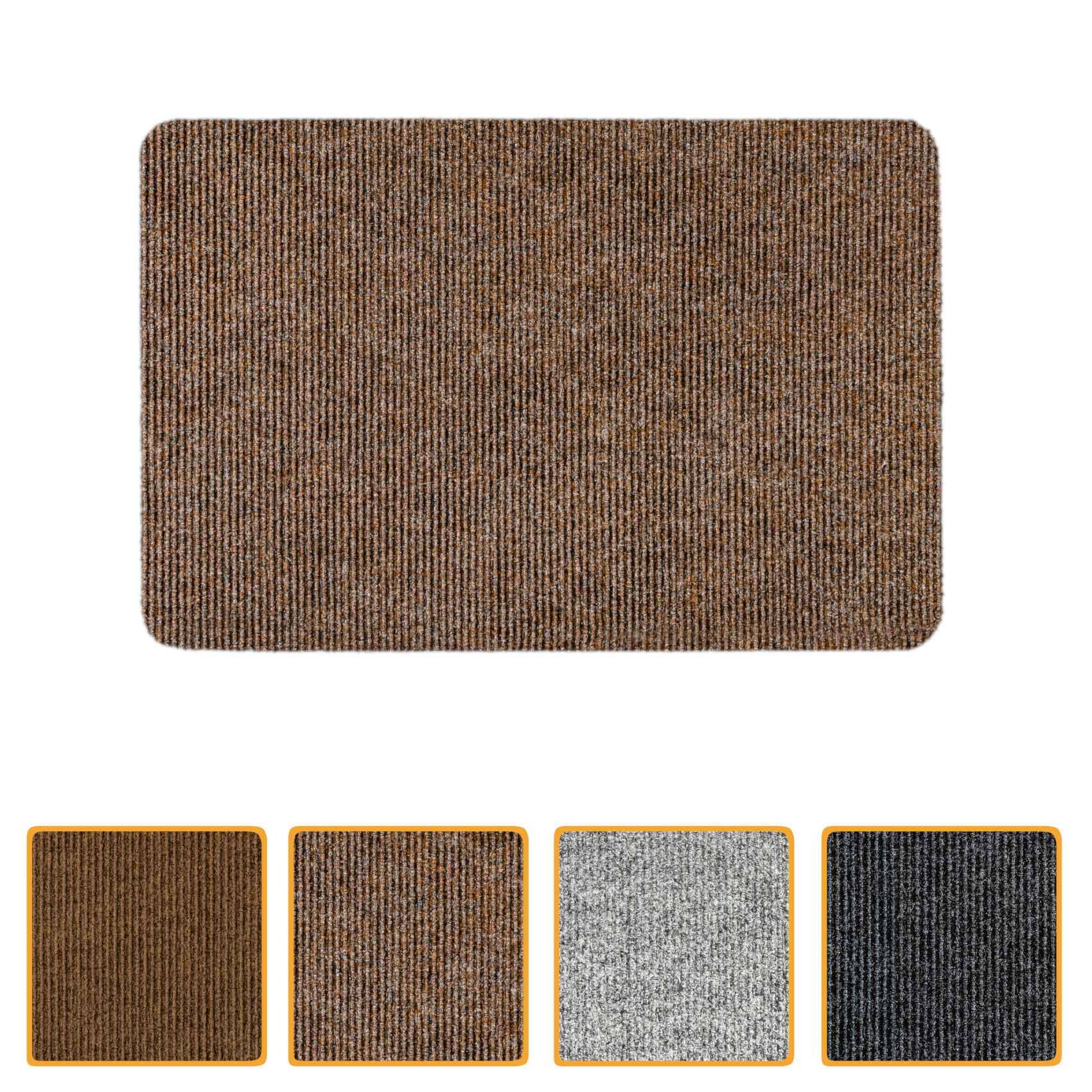 ANRO Schmutzfangmatte Sauberlaufmatte Schmutzfangläufer Teppich Läufer Flur STRIBET 40x60cm Dunkelbraun --- !!! --- ABGESCHRIEBEN --- !!! ---