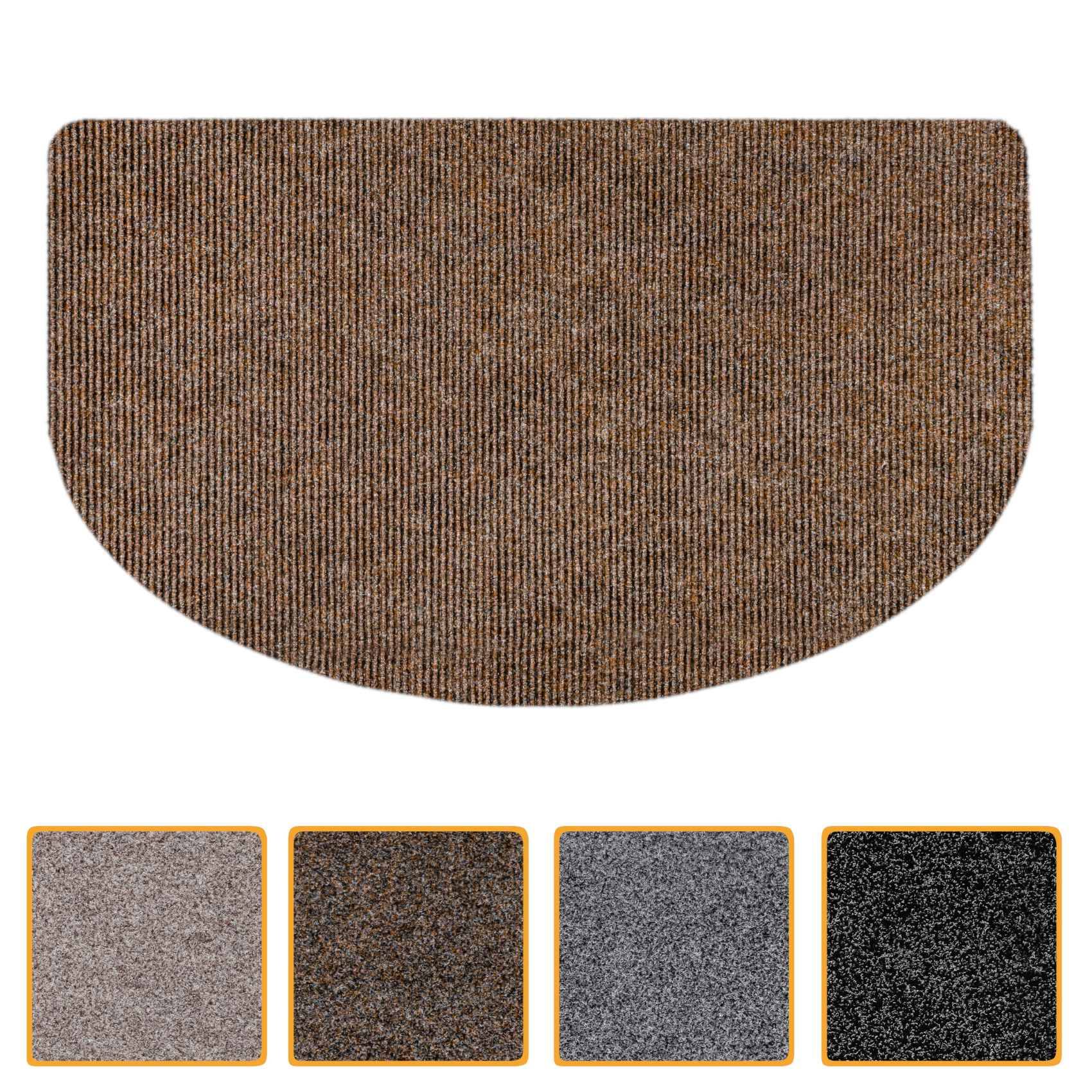 ANRO Schmutzfangmatte Sauberlaufmatte Schmutzfangläufer Teppich Läufer Flur STRIBET 45x75cm Dunkelbraun --- !!! --- ABGESCHRIEBEN --- !!! ---