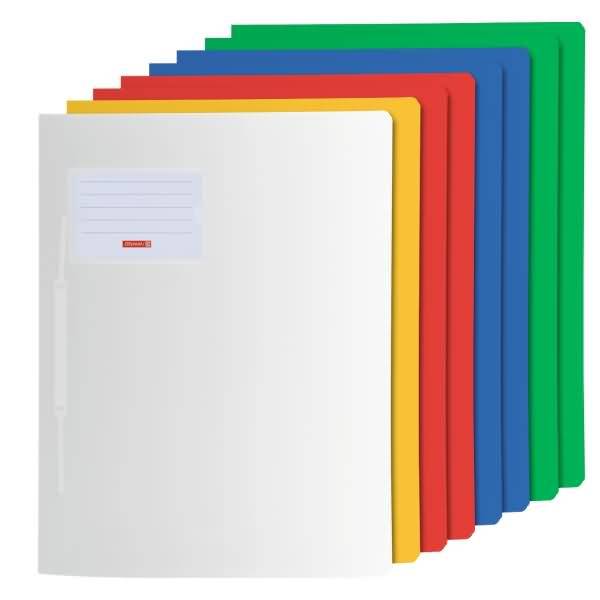 Schnellhefter Fact! A4 PP weiß/gelb/rot/blau/grün VE=8 Stück