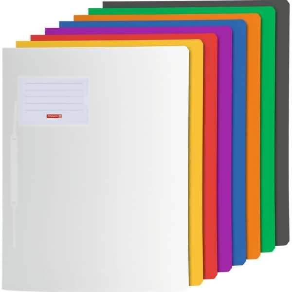 Schnellhefter Fact! A4 PP weiß/gelb/orange/rot/blau/grün/violett/grau VE=8 Stück