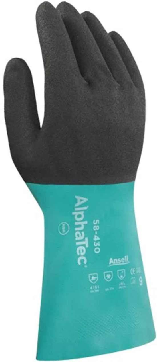 Ansell 58-430 AlphaTec® Gr.11 Nitrilhandschuh, ungefüttert, schwarz-grün