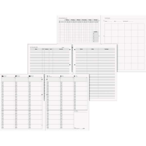 Lehrerkalender Ersatzkalendarium 1 Woche/2 Seiten 2024/2025 ca. A4: 23x29,7 cm
