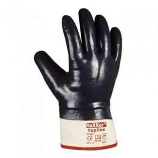 teXXor® topline Nitril-Handschuhe STULPE beige/blau vollbes. Kat.2 2331_10 Gr.10