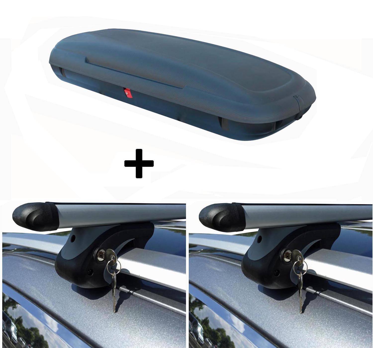 Alu Relingträger Dachträger VDP 135cm abschließbar + Dachbox VDP-BA320 320 Liter