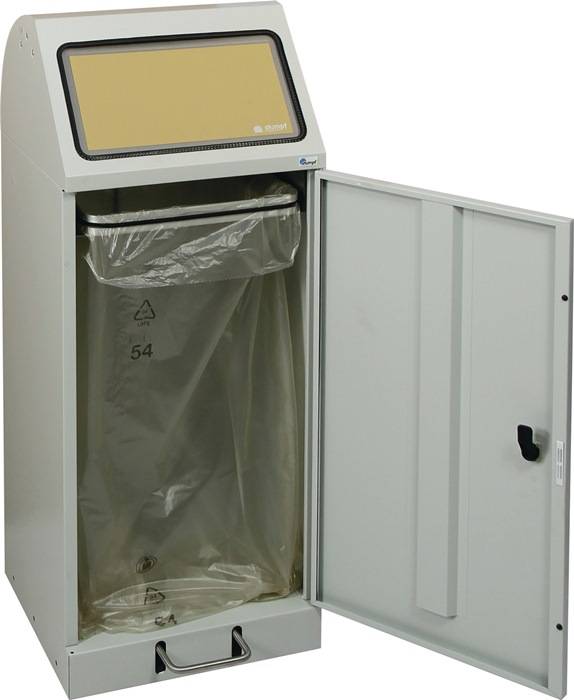 STUMPF 665-075-1-1-735 Wertstoffsammler 70 l H1000xB400xT380mm lichtgrau, RAL 7