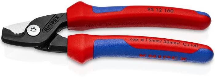 KNIPEX 95 12 160 Kabelschere Länge 160 mm Mehrkomponenten-Hüllen