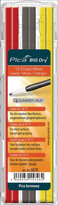 PICA 6070 Minenset Pica BIG-Dry 4x gelb / 4x rot / 4x graphit Summer Heat