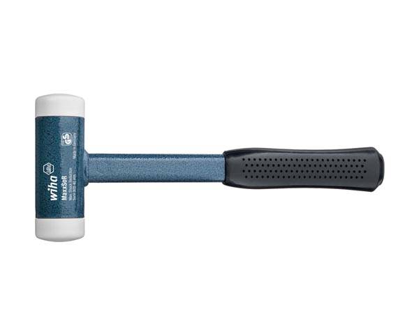 Wiha Schonhammer rückschlagfrei, sehr hart mit Stahlrohrstiel, Rund-Schlagkopf (39021) 50 mm