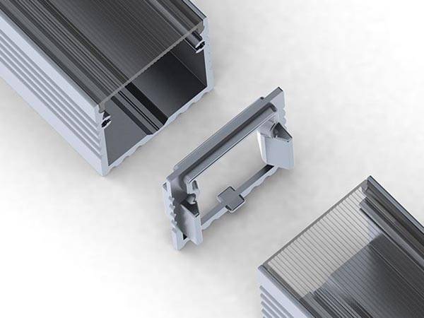 LINEARES VERBINDUNGSSTÜCK FÜR LED-PROFIL (PLA) - ALUMINIUM - SILBER