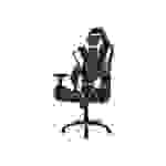 AKRACING Core LX Plus AK-LXPLUS-WT Gaming Stuhl, Stoffbezug/Kunstleder Akzente, 3D-Armlehnen, Stahlrahmen, Schwarz/Weiß