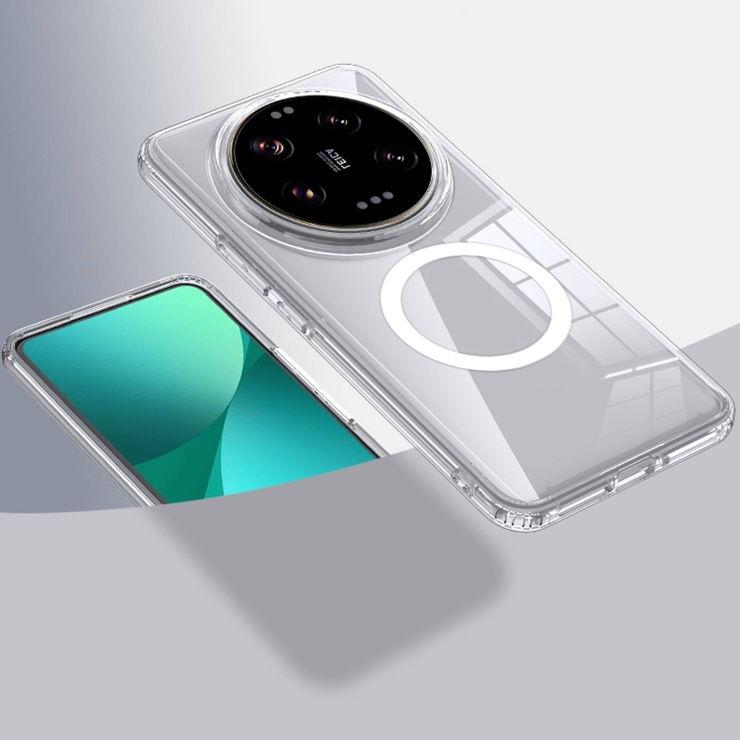 Für Xiaomi 14 Ultra MagSafe Schock Clear TPU Hybrid PC Schutz Hülle