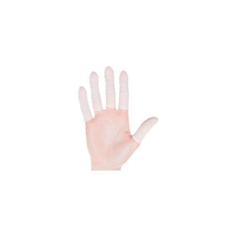 HYGOSTAR Nitril-Fingerlinge, puderfrei, weiß, M