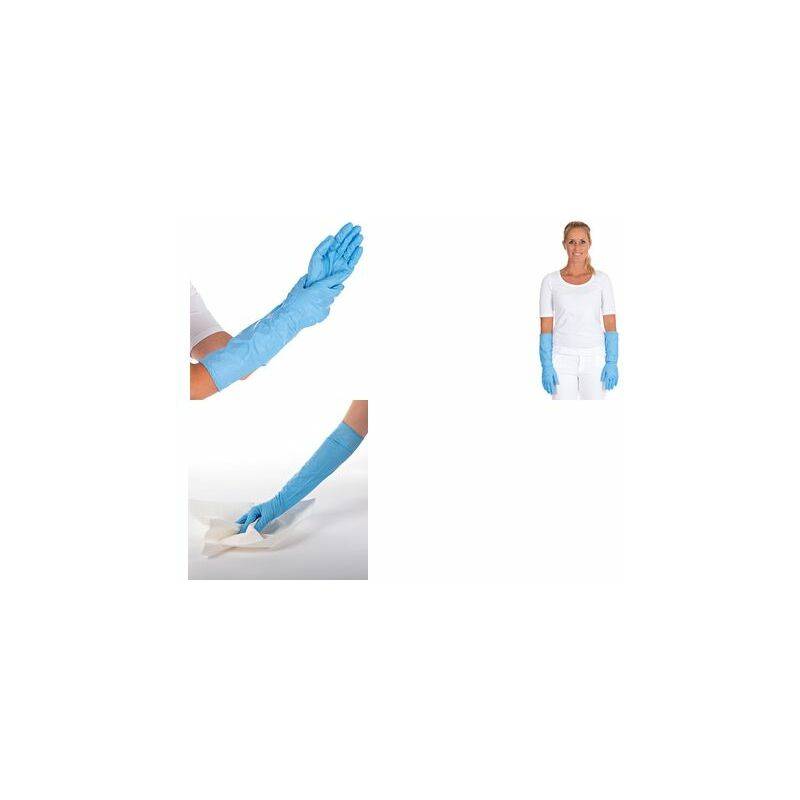 Nitril-Handschuh Extra Safe Superlong puderfrei L 40cm VE=50 Stück blau