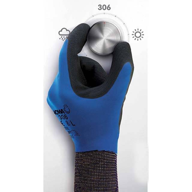 SHOWA® 306 Gr.10 Handschuh Dual Latex Coating Technology Polyester, Nylon