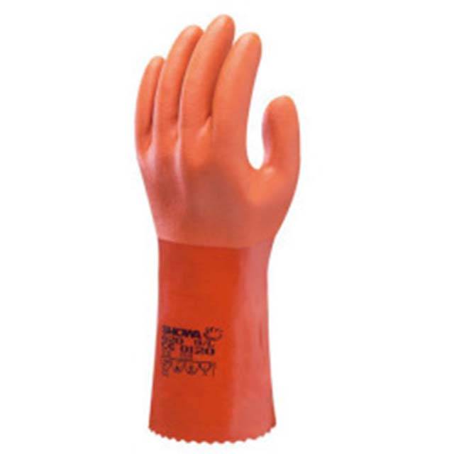 SHOWA 620 Gr.10/XL Handschuh PVC orange alkalische und saure chemische