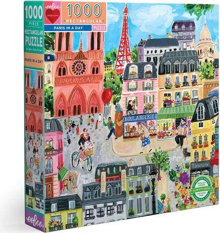 eeBoo Paris in a Day Block-Puzzle 1000 Stück(e) Kunst (EPZTPD2)