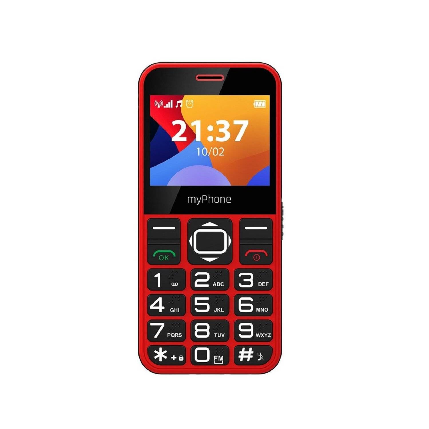 myPhone Halo 3 Mobiltelefon 2.3"-Display, 1000-mAh, USB-C-Anschluss, 0,3 Mpx Kamera, 2G Rot