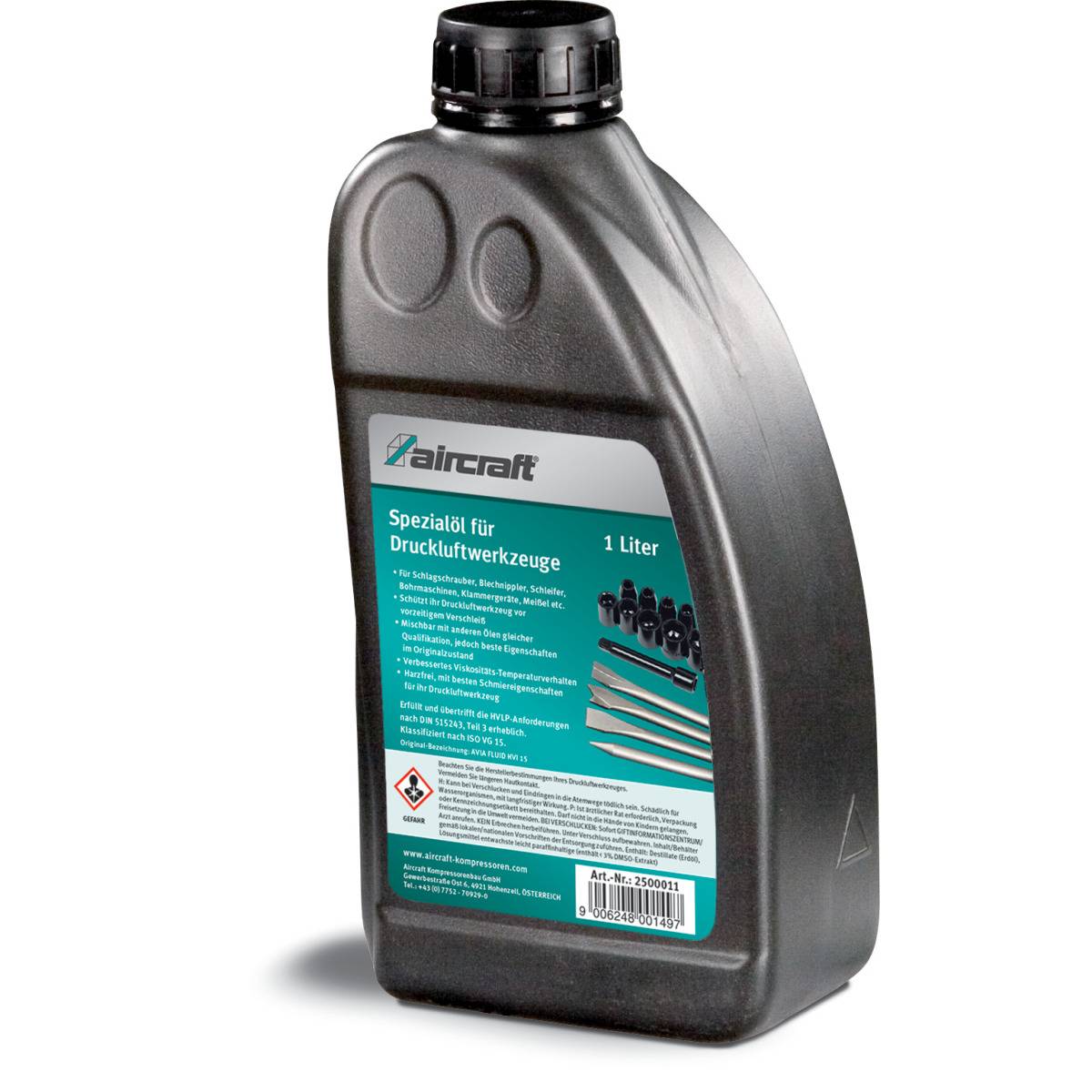 AIRCRAFT 2500011 Spezialöl für Druckluftwerkzeuge, 1 l Flasche