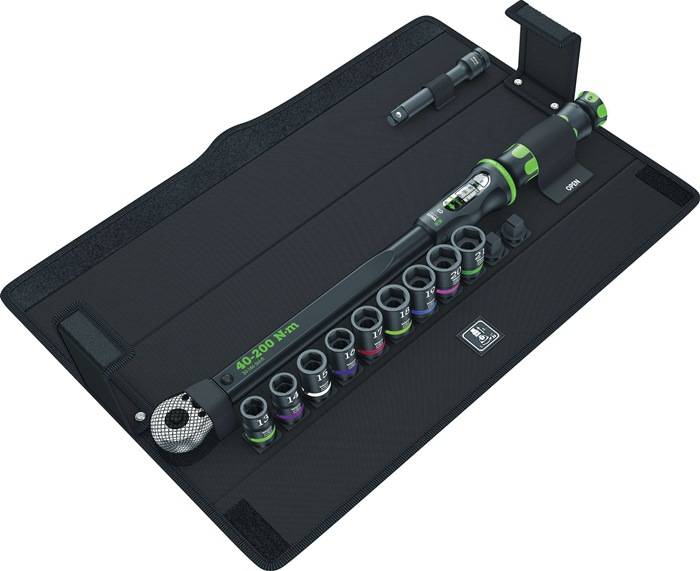 WERA 5075681001 Drehmomentschlüsselset Klick-Torque C 3 Set 2 11-teilig 40-200
