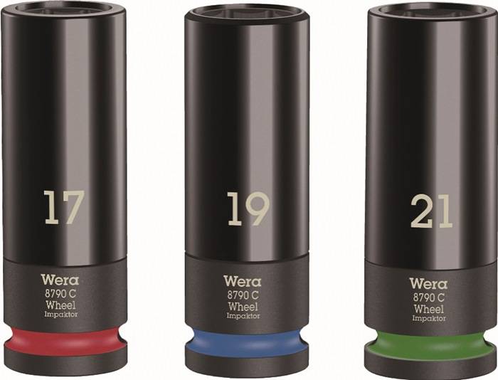 WERA 5004595001 Kraftsteckschlüsselsatz Wheel Impaktor C Set 1 3-teilig 1/2 Zol