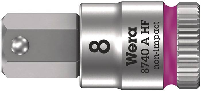 WERA 5003339001 Steckschlüsseleinsatz 8740 A HF 1/4 Zoll Schlüsselweite 8 mm Län