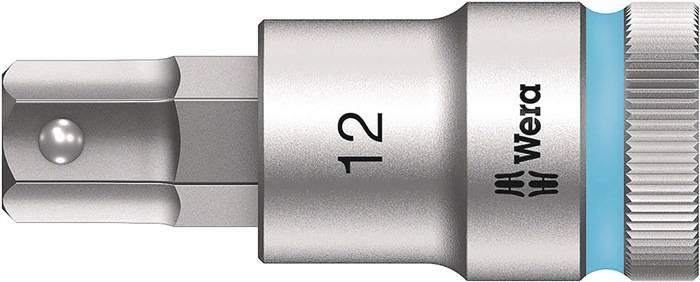 WERA 5003826001 Steckschlüsseleinsatz 8740 C HF 1/2 Zoll Schlüsselweite 12 mm Lä