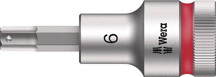 WERA 5003822001 Steckschlüsseleinsatz 8740 C HF 1/2 Zoll Schlüsselweite 6 mm Län