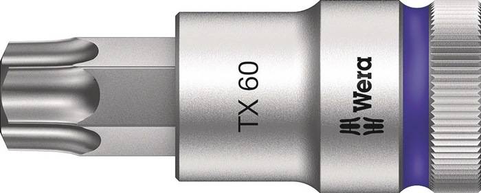 WERA 5003838001 Steckschlüsseleinsatz 6767 C HF TORX® 1/2 Zoll T60 Länge 60 mm