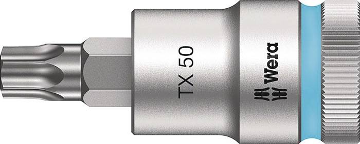 WERA 5003836001 Steckschlüsseleinsatz 6767 C HF TORX® 1/2 Zoll T50 Länge 60 mm