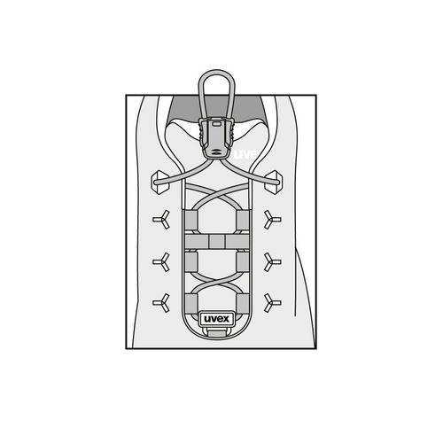 Uvex 9591100 Zubehör Elastische Schnürsenkel mit Schnellverschluss 95911 schwarz