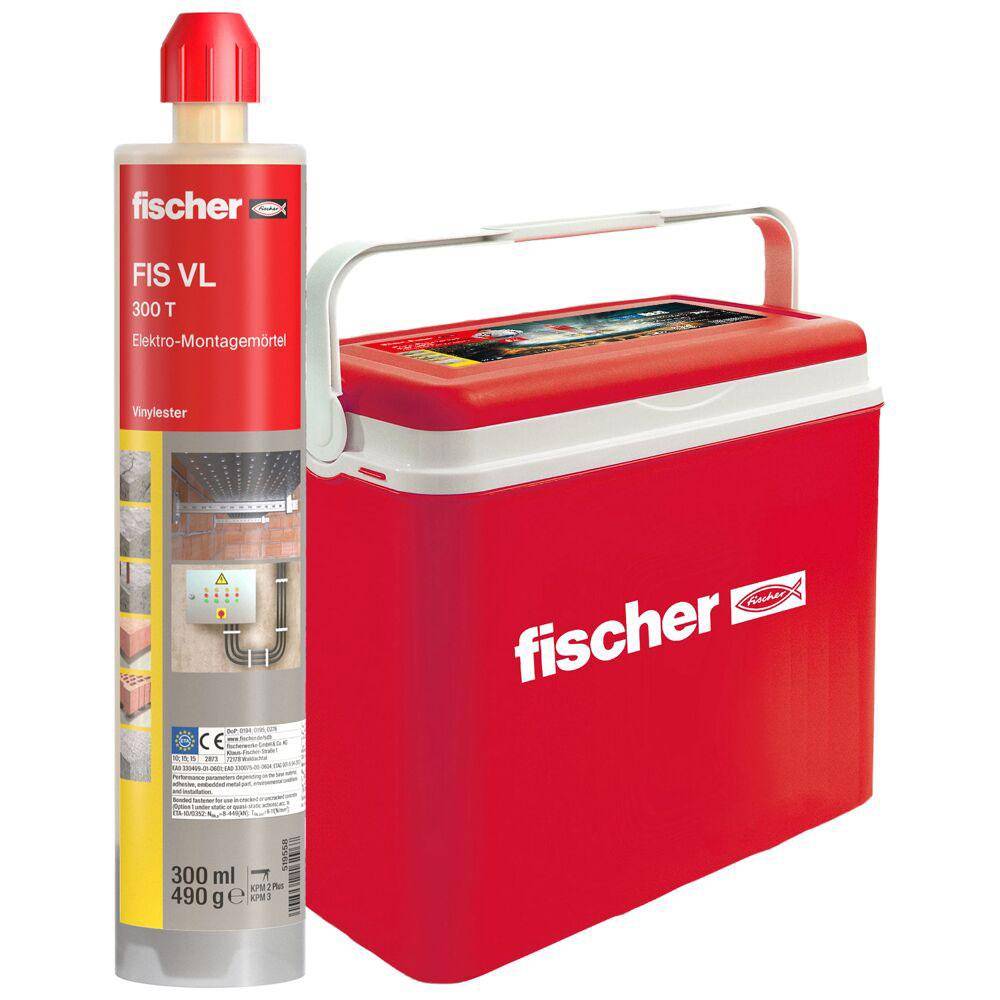 Montagemörtel FIS VL 300 T - Vinylester - 150 Skalenteile - Kartuscheninhalt 300 ml - 12 Kartuschen + 24 Mischer in Kühlbox - Preis per Box