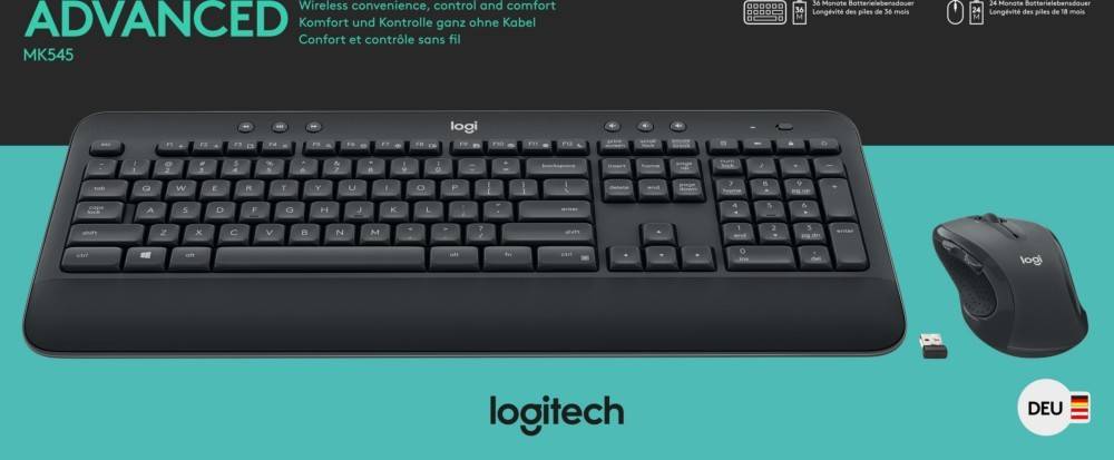 Logitech Tastatur/Maus Set MK545 sw
