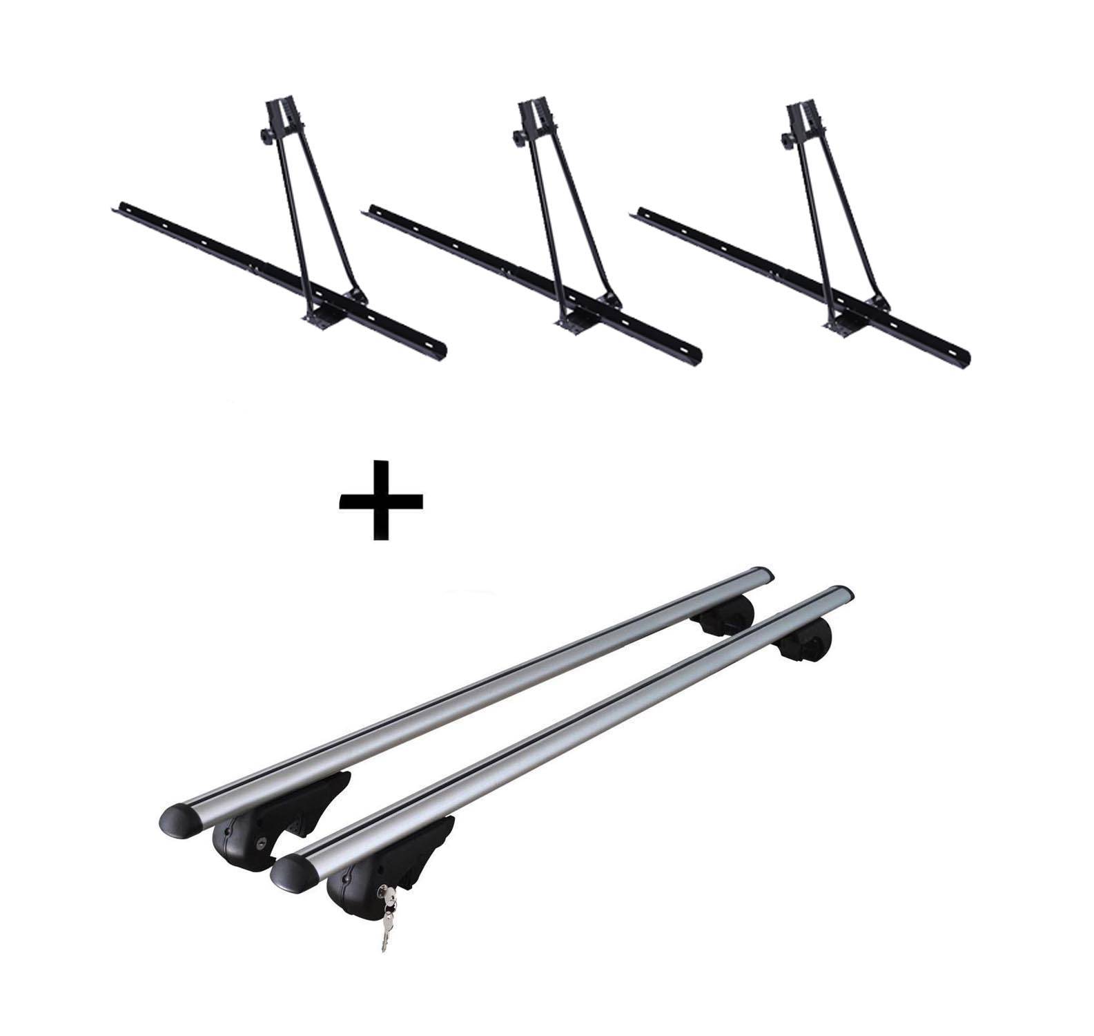 3xFahrradträger ORION + Dachträger Rio 120 kompatibel mit für BMW 3er Touring 1994-2012