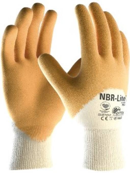 ATG® 2382 Gr. 8 NBR-Lite® Nitril-Handschuhe (24-985) gelb/weiß