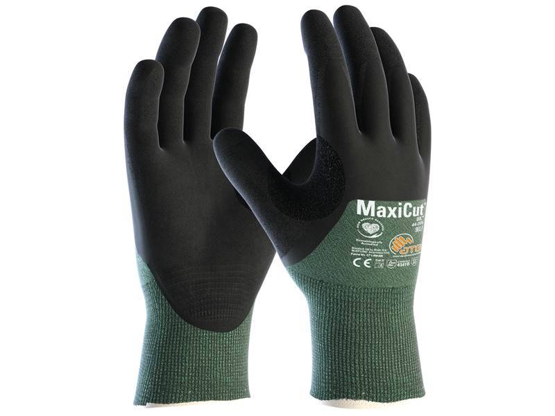 ATG® 2482 Gr. 7 MaxiCut® Oil™ Schnittschutz-Strickhandschuhe (44-305) grün/schwa