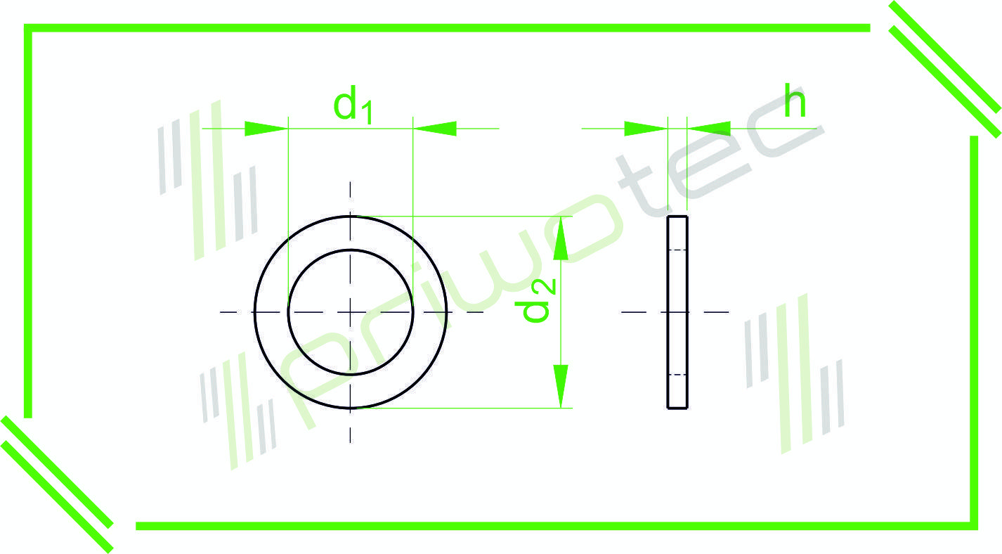 ISO7092 | DIN433 M16 Scheibe für Zylinderschraube Material: 140HV - verzinkt (100 Stk.)
