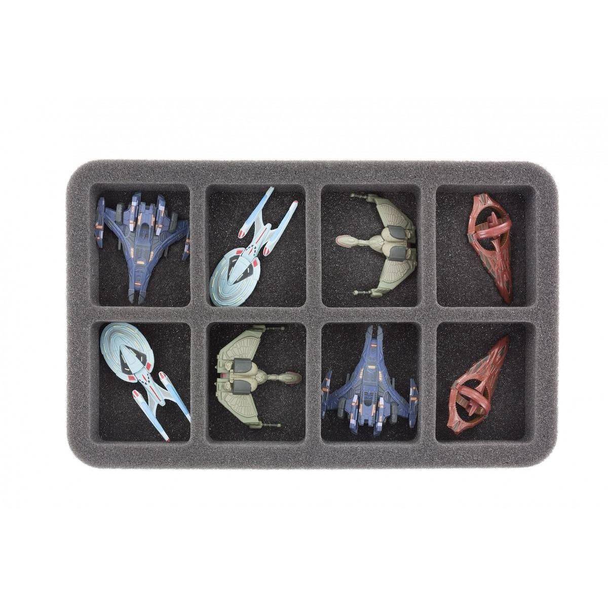 HS035ST01 - Schaumstoffeinlage für Star Trek Attack Wing - 8 Fächer